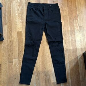 American Eagle Black Ripped Skinny Jeans
